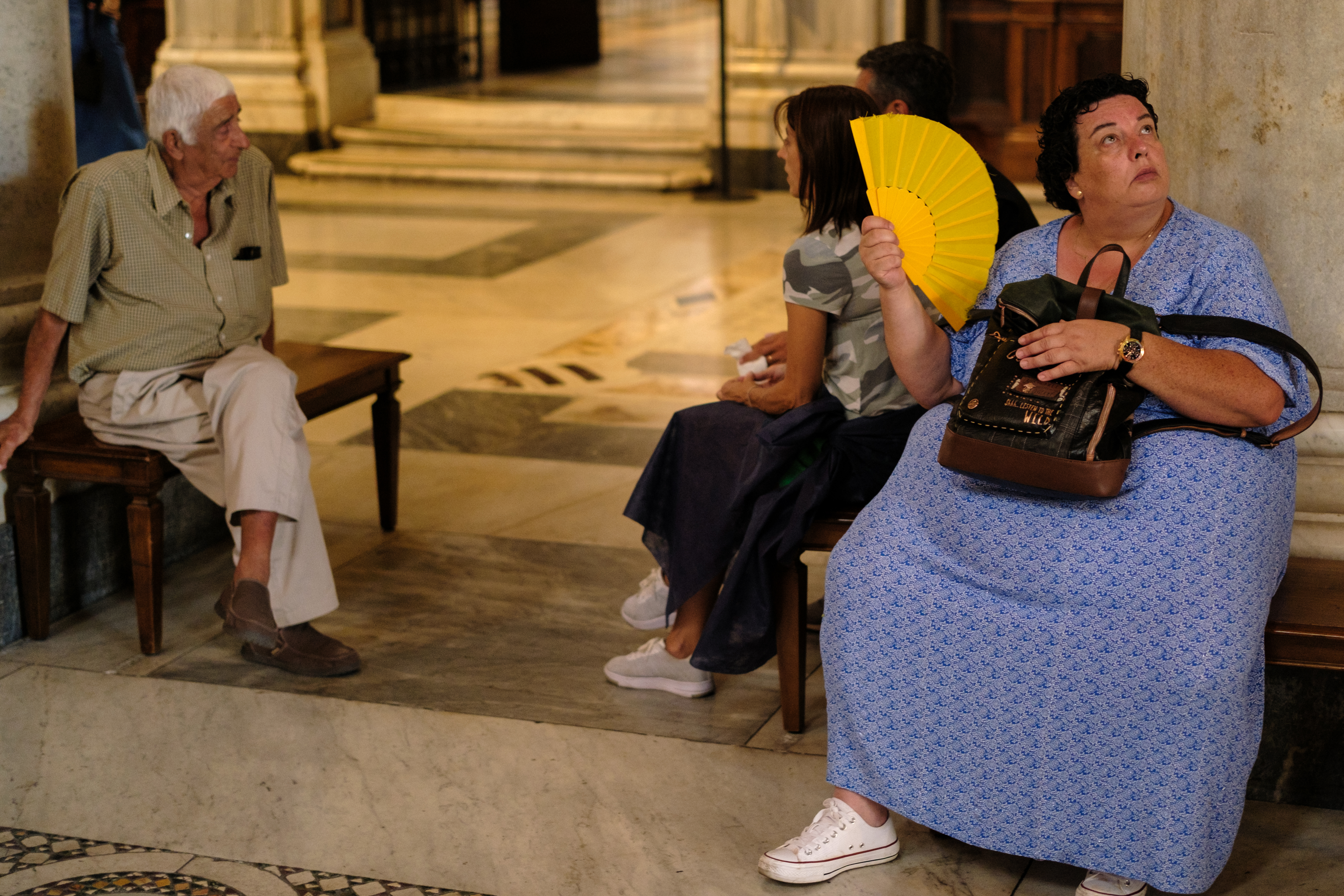 Woman with a Fan at the Vatican 2023 Kitty Wong